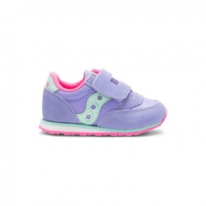 Big Kids' Saucony Jazz Hook & Loop Sneakers Purple | CANADA FDSBTPJ