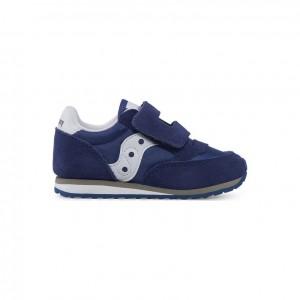 Big Kids' Saucony Jazz Hook & Loop Sneakers Navy | CANADA OSFZUTR