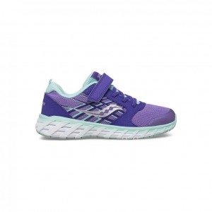 Big Kids' Saucony Wind 2.0 A/C Sneakers Purple | CANADA WILUBDJ