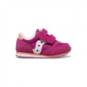 Little Kids' Saucony Baby Jazz Hook & Loop Sneakers Fuchsia | CANADA ABMJDRG