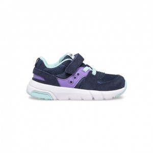 Little Kids' Saucony Jazz Lite 2.0 Sneakers Navy / Purple | CANADA RAJXFBD