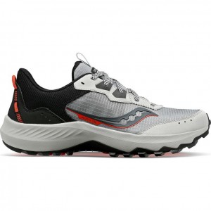 Men's Saucony Aura TR Trail Running Shoes Grey | CANADA PDNJVLZ