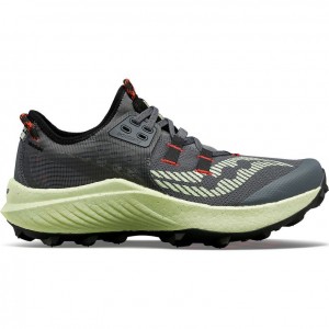 Men's Saucony Endorphin Rift Trail Running Shoes Grey / Mint | CANADA NPEDJMX