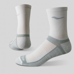 Men's Saucony Inferno Cushion Mid 3-Pack Socks White | CANADA FXZULAM