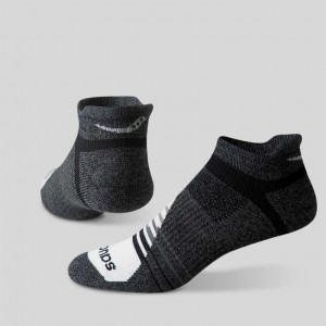 Men's Saucony Inferno Merino Wool Blend No Show 3-Pack Socks Black / Grey | CANADA MKWSYJE