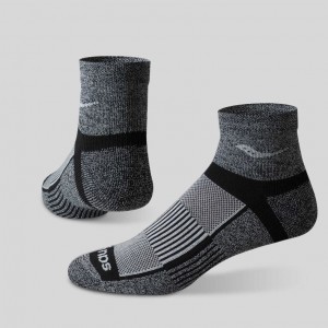 Men's Saucony Inferno Quarter 3-Pack Socks Grey | CANADA LVKNPHR