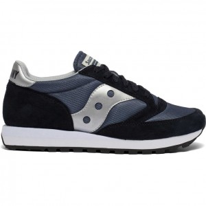 Men's Saucony Jazz 81 Sneakers Navy / Silver | CANADA XWIOAJQ