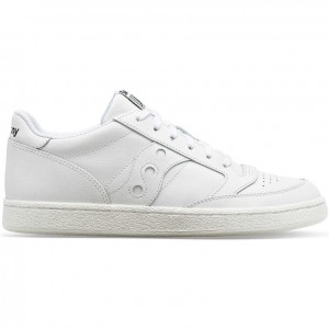 Men's Saucony Jazz Court PU Sneakers White | CANADA FJOXIER