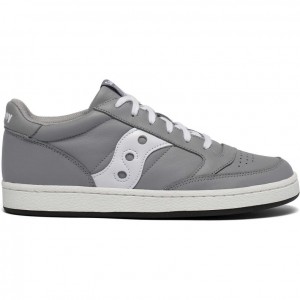 Men's Saucony Jazz Court Sneakers Grey / White | CANADA URTLWQS