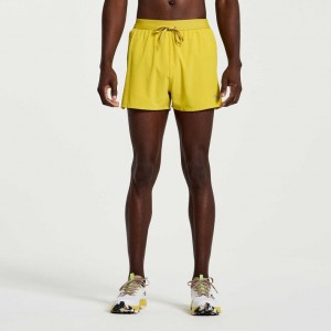 Men's Saucony Outpace 3" Shorts Yellow | CANADA MGIFOSW