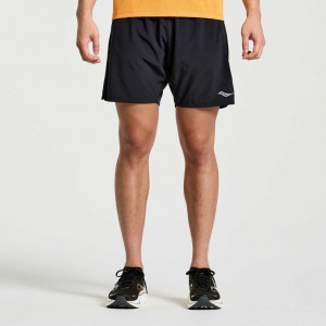 Men's Saucony Outpace 7" Shorts Black | CANADA ALXVHNE