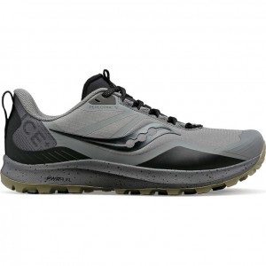 Men's Saucony Peregrine ICE+ 3 Trail Running Shoes Grey | CANADA ILSQPZX