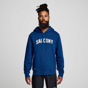 Men's Saucony Recovery Hoodie Indigo | CANADA VNOTKBW