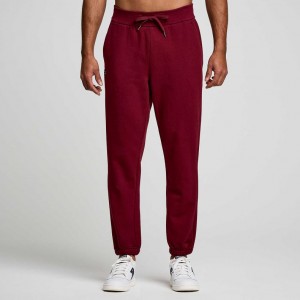 Men's Saucony Recovery Jogger Burgundy | CANADA ZGOTYEQ