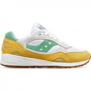 Men's Saucony Shadow 6000 Sneakers White / Yellow / Green | CANADA XSJFPVM