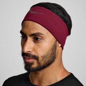 Men's Saucony Solstice Headband Burgundy | CANADA FHARXKE