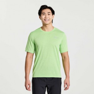 Men's Saucony Stopwatch Short Sleeve T-Shirt Mint | CANADA FWETXCL