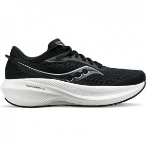 Men's Saucony Triumph 21 Running Shoes Black / White | CANADA FHQSYCR