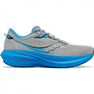 Men's Saucony Triumph 21 Running Shoes Silver / Blue | CANADA QRBXOYT