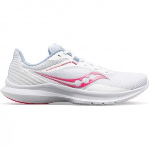 Women's Saucony Convergence Running Shoes White / Pink | CANADA FMJETXH