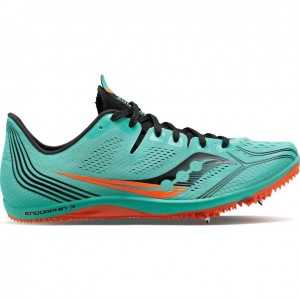 Women's Saucony Endorphin 3 Spikes Turquoise | CANADA XKFVUYR