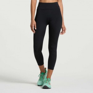 Women's Saucony Explorer Utility Crop Tight Black | CANADA USAPRCW