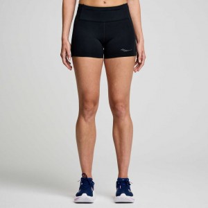 Women's Saucony Fortify 3" Hot Shorts Black | CANADA TSHDAFV