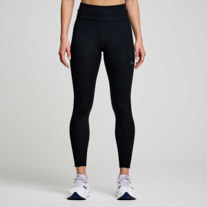 Women's Saucony Fortify 7/8 Tight Black | CANADA AOGXEUW