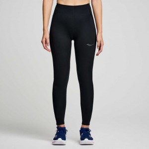 Women's Saucony Fortify Viz Tight Black | CANADA ZYENWDC