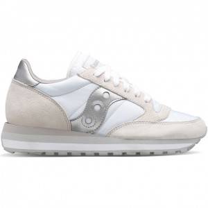 Women's Saucony Jazz Triple Sneakers White / Silver | CANADA SIDTGVZ