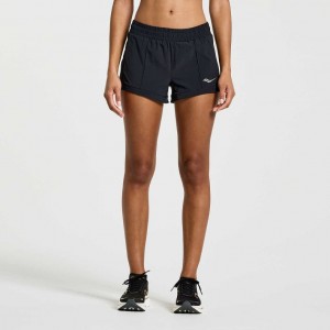 Women's Saucony Outpace 3" Shorts Black | CANADA STBNXKV