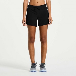 Women's Saucony Outpace 5" Shorts Black | CANADA XDFAKRL