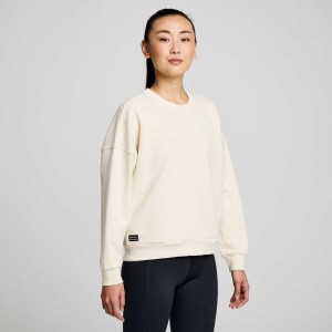 Women's Saucony Recovery Crew Sweatshirt White | CANADA VLSFRDN