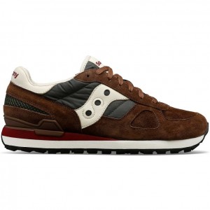 Women's Saucony Shadow Original Premium Sneakers Brown / Green | CANADA UBRHSMV