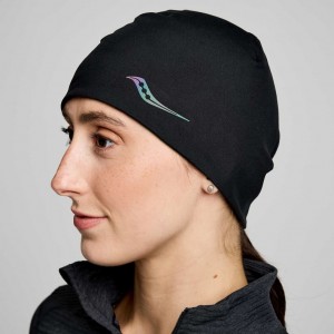 Women's Saucony Solstice Beanie Black | CANADA CPKUMFO