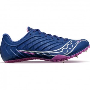 Women's Saucony Spitfire 5 Spikes Indigo | CANADA HERCBLA