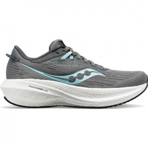 Women's Saucony Triumph 21 Running Shoes Grey | CANADA UHFTSYC