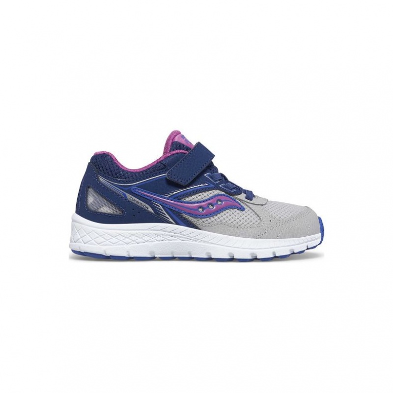 Big Kids\' Saucony Cohesion 14 A/C Sneakers Navy / Grey | CANADA SACKGPN