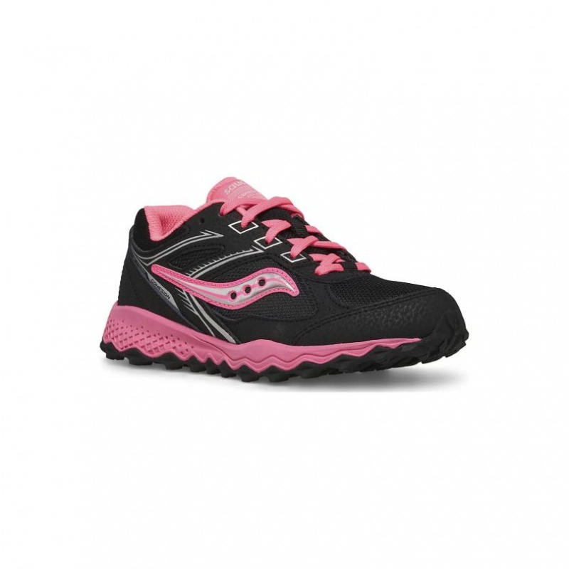 Big Kids' Saucony Cohesion TR14 Lace Sneakers Black / Pink | CANADA ZNFUIWM