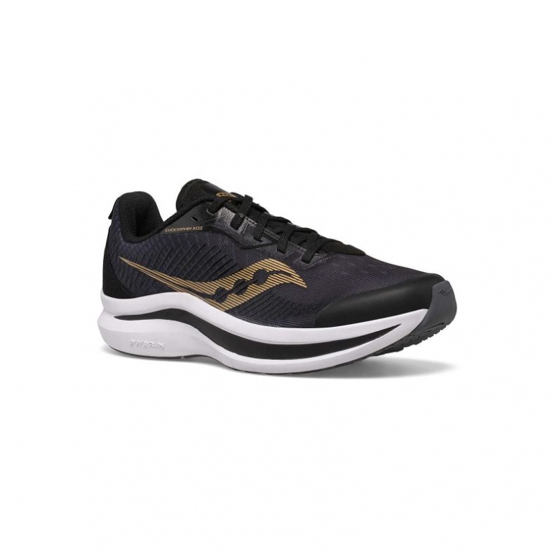 Big Kids' Saucony Endorphin KDZ Sneakers Black / Gold | CANADA RXSHPTY