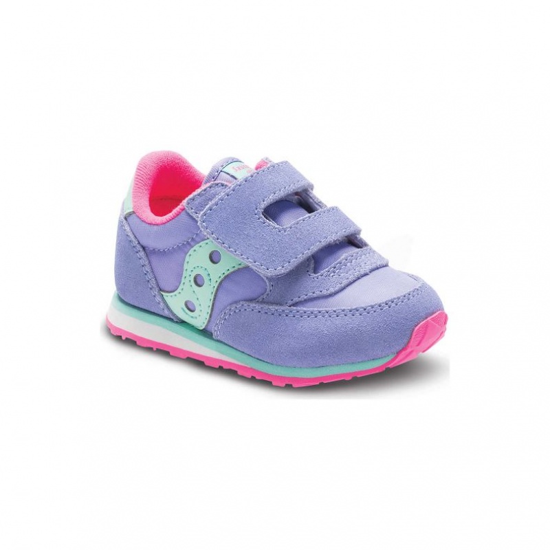 Big Kids' Saucony Jazz Hook & Loop Sneakers Purple | CANADA FDSBTPJ