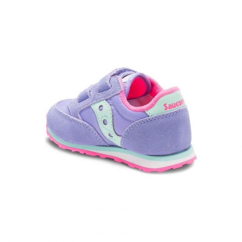 Big Kids' Saucony Jazz Hook & Loop Sneakers Purple | CANADA FDSBTPJ