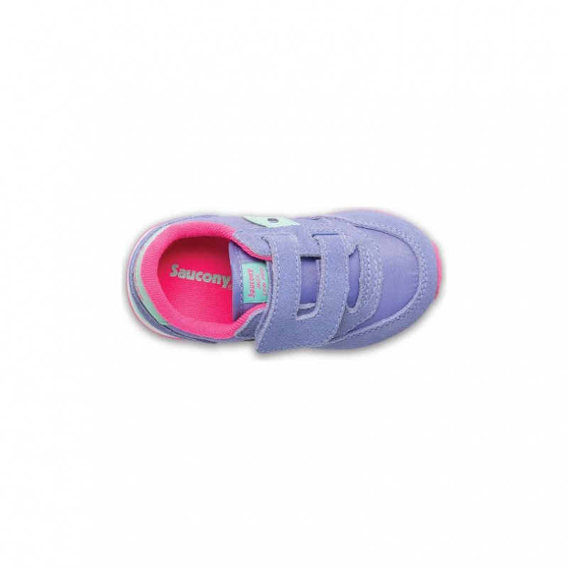 Big Kids' Saucony Jazz Hook & Loop Sneakers Purple | CANADA FDSBTPJ