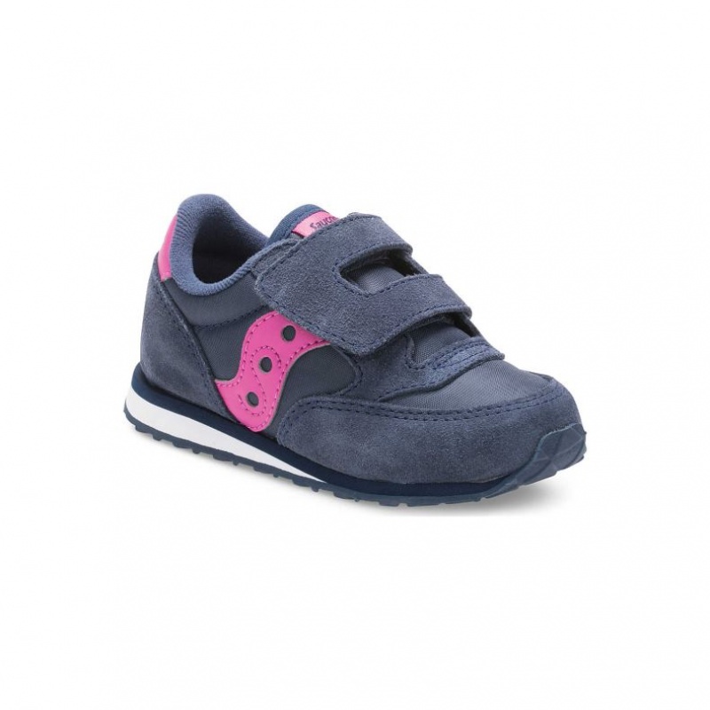 Big Kids' Saucony Jazz Hook & Loop Sneakers Navy | CANADA RUISWOL