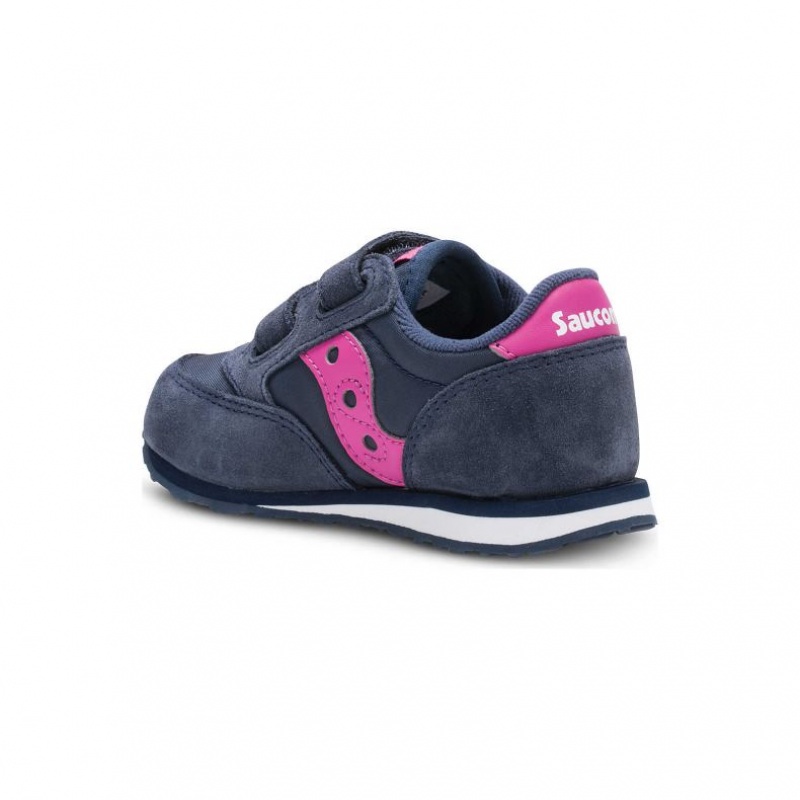 Big Kids' Saucony Jazz Hook & Loop Sneakers Navy | CANADA RUISWOL