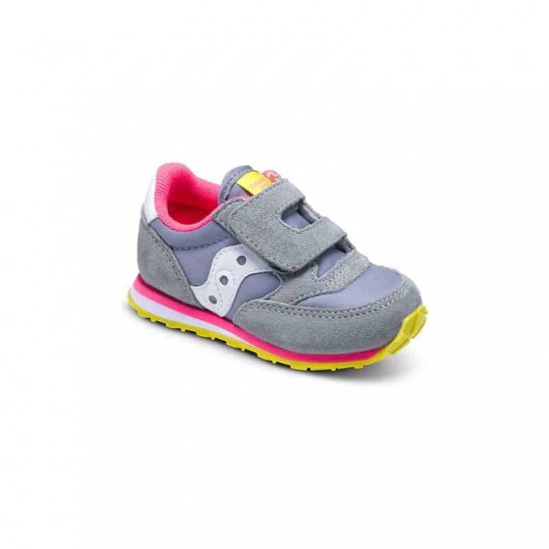 Big Kids' Saucony Jazz Hook & Loop Sneakers Grey | CANADA UOCFKJZ