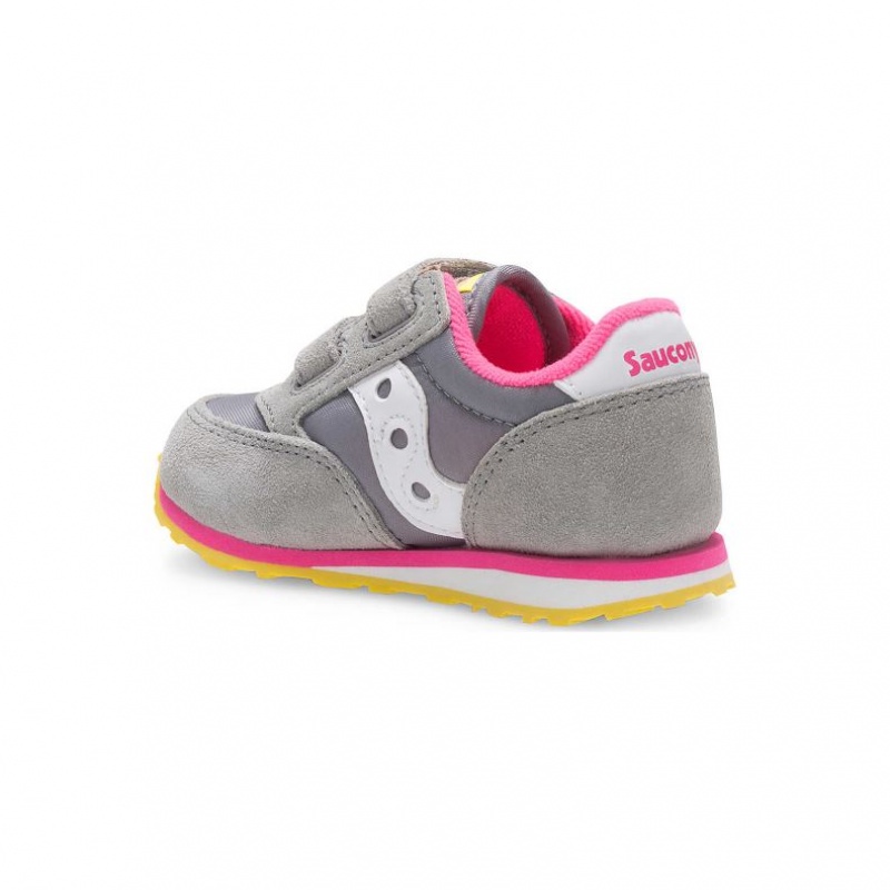 Big Kids' Saucony Jazz Hook & Loop Sneakers Grey | CANADA UOCFKJZ