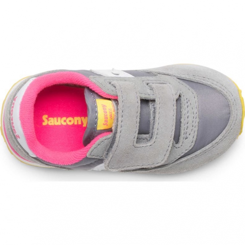 Big Kids' Saucony Jazz Hook & Loop Sneakers Grey | CANADA UOCFKJZ