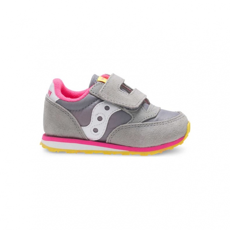 Big Kids\' Saucony Jazz Hook & Loop Sneakers Grey | CANADA UOCFKJZ