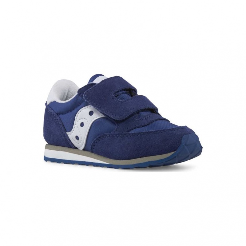 Big Kids' Saucony Jazz Hook & Loop Sneakers Navy | CANADA OSFZUTR